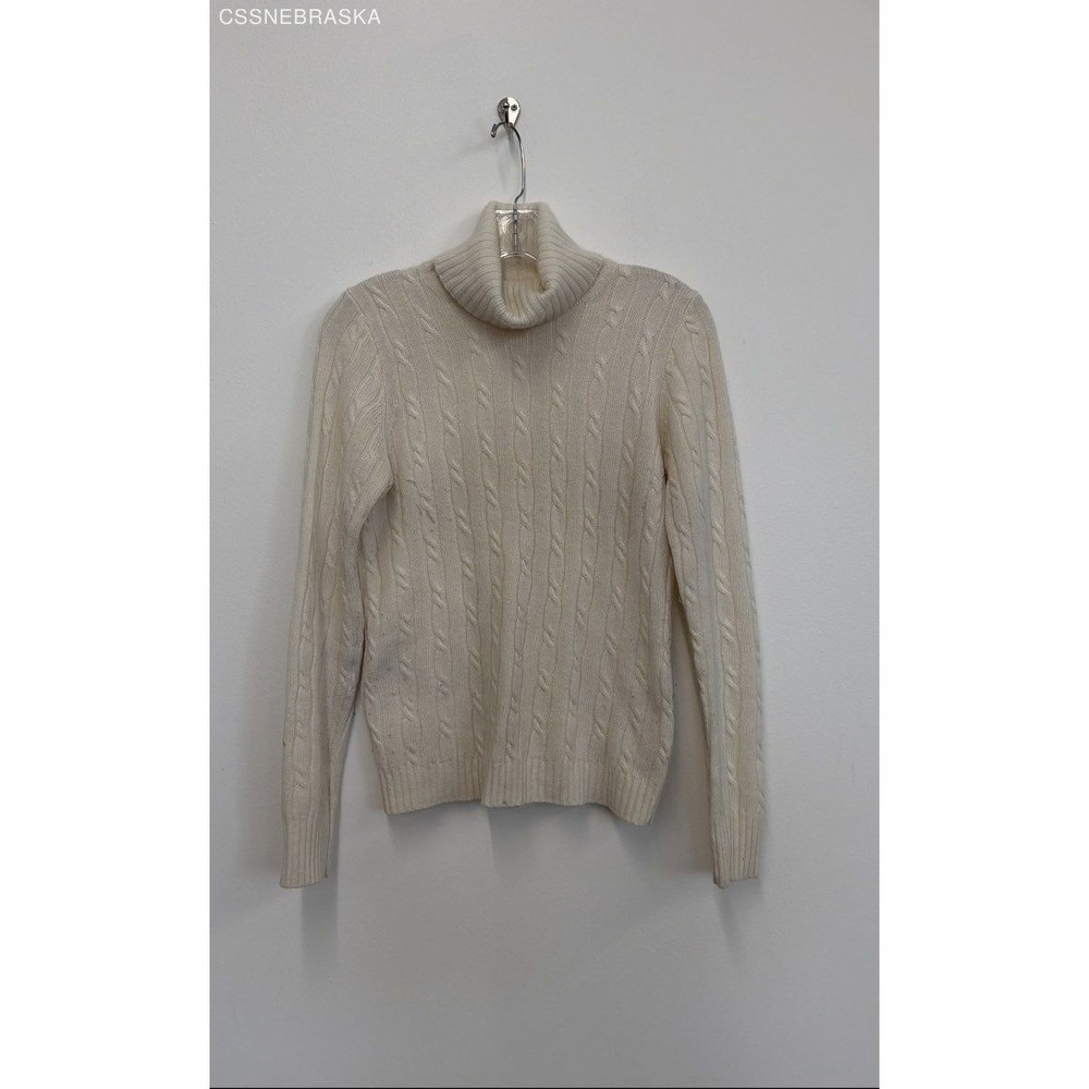 J.Crew ivory J.Crew Womens cashmere and merino wool blend sweate - Size S